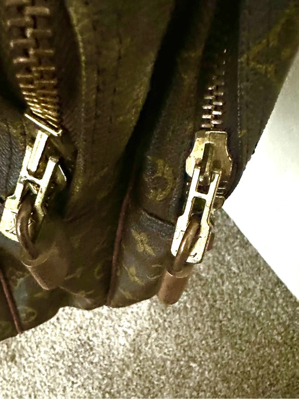 Louis Vuitton Monogram Canvas Travel Duffel with Tan Leather Trim